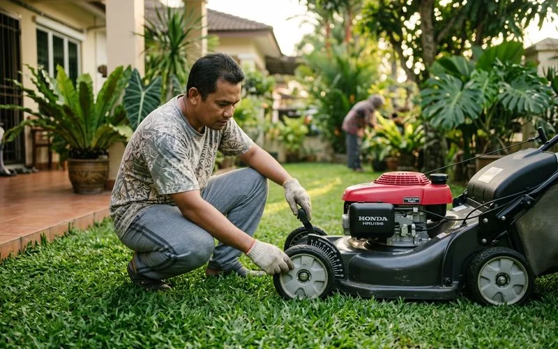 Cutting height gauge set for carpet grass